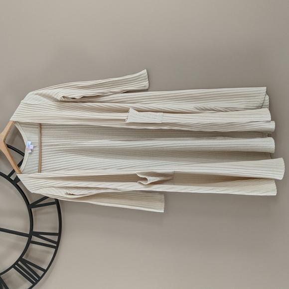 LuLaRoe Sweaters - LuLaRoe Sarah Duster Cardigan in cream ribbed